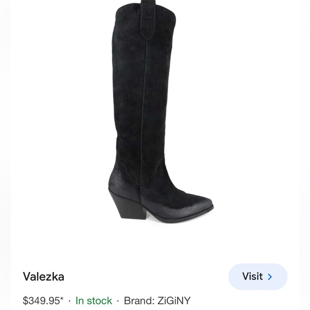 Valezka Knee High Boot (Women) size 39 US 8 black
ZIGI
$349.00 gently used - Picture 8 of 15
